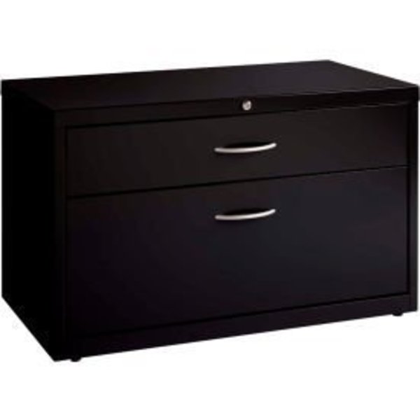 Hirsh Industries Interion® 36" Low Credenza with File Cabinet - Black 24320